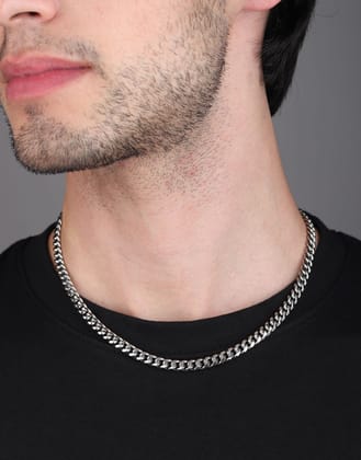 Clean Cuban Chain 6mm-18 Inches / Silver