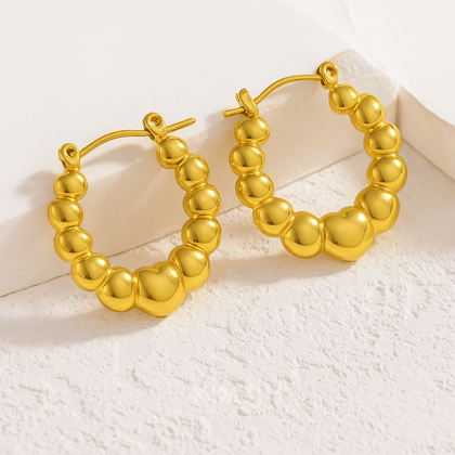 Heart layered Hoops Earring