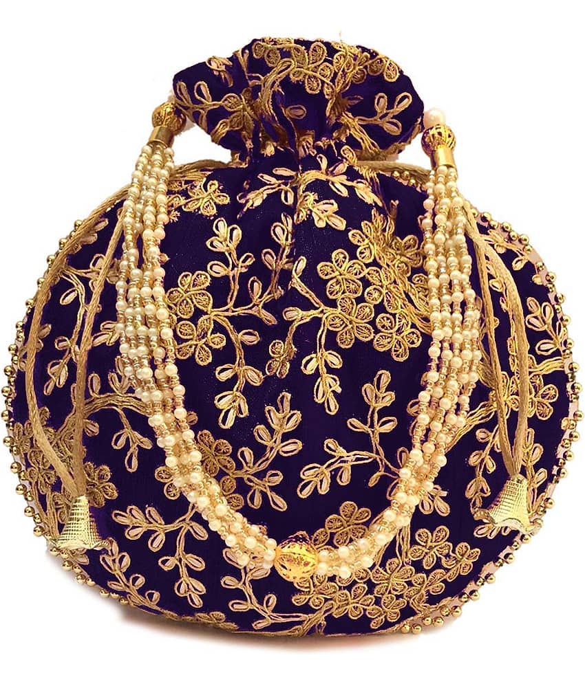 Apratim Blue Silk Potli