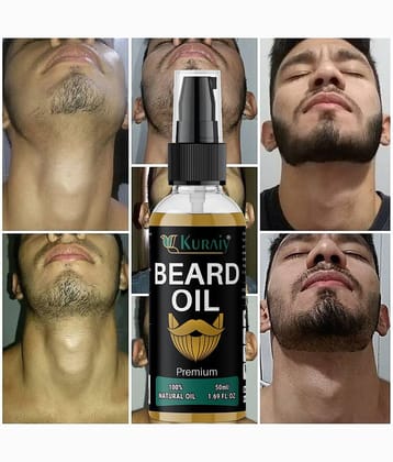 Kuraiy Pure Natural Men Fast Beard Growth Oil Natural Beard Growth Enhancer Thicker Oil