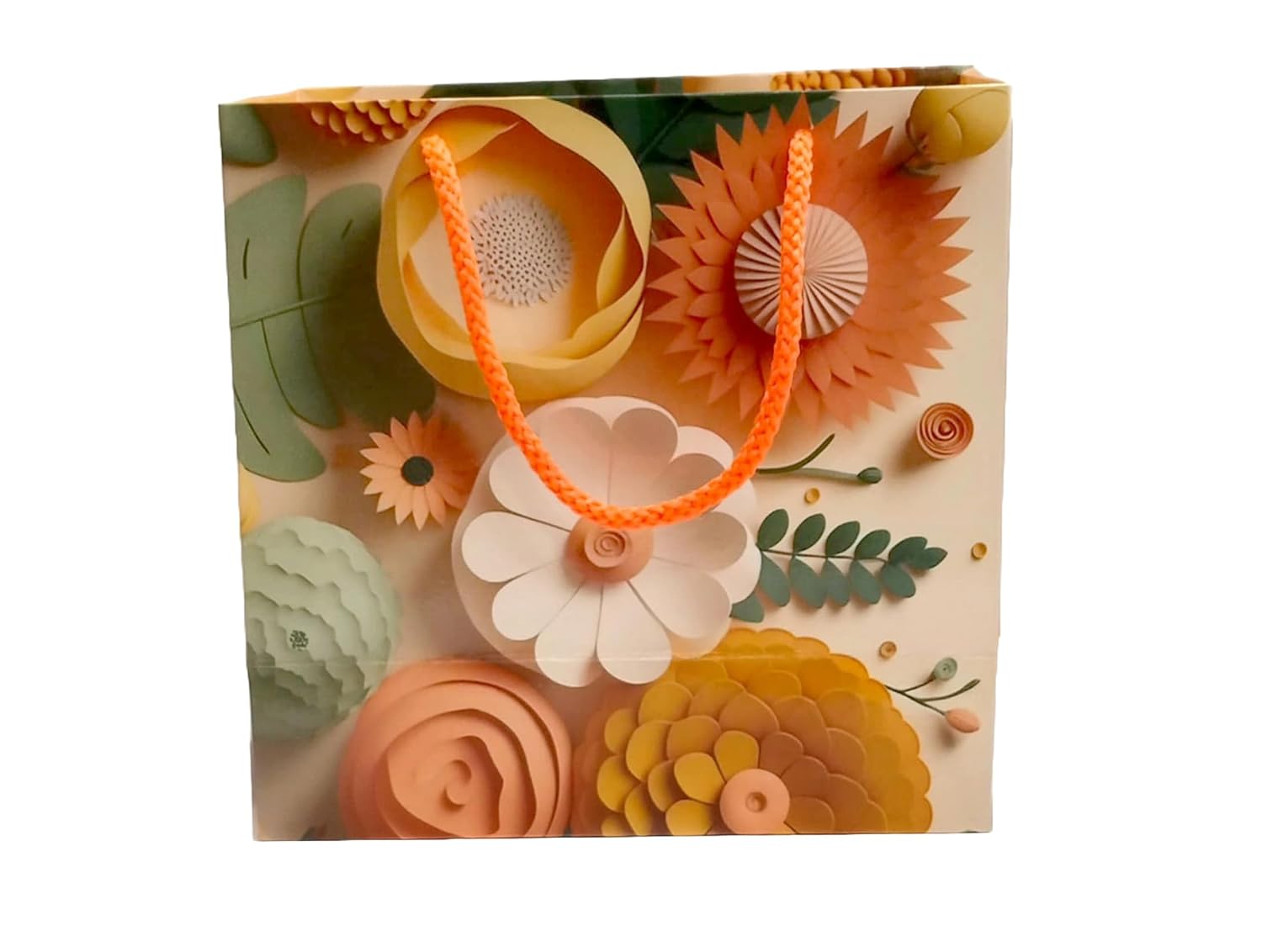 200 GSM Gloss Lamination Flower Printed Celebration Paper Gift Bags, Ideal for Birthday Return Gifts, Wedding Gifts, & Gifting on Special Occasions (Size: 6.5 x 6.3 x 3.2 inch) -  5