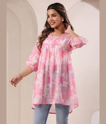 Janasya Women's Silk Tunic ( Pink )