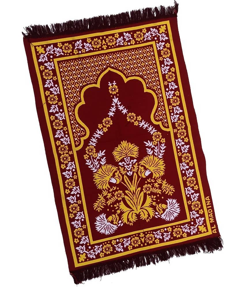 ADIRNY Red Single Velvet Prayer Mat ( 110 X 70 cm )