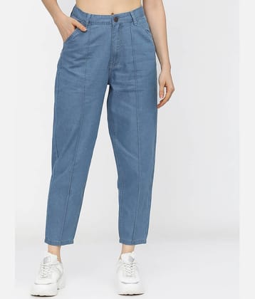 Tokyo Talkies Women's Tapered Fit Mid-Rise Jeans ( Blue )
