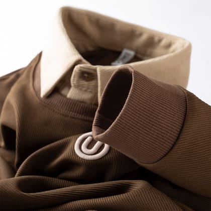 Vintage Crest Knit Sweatshirt-M/40 / Brown Bear
