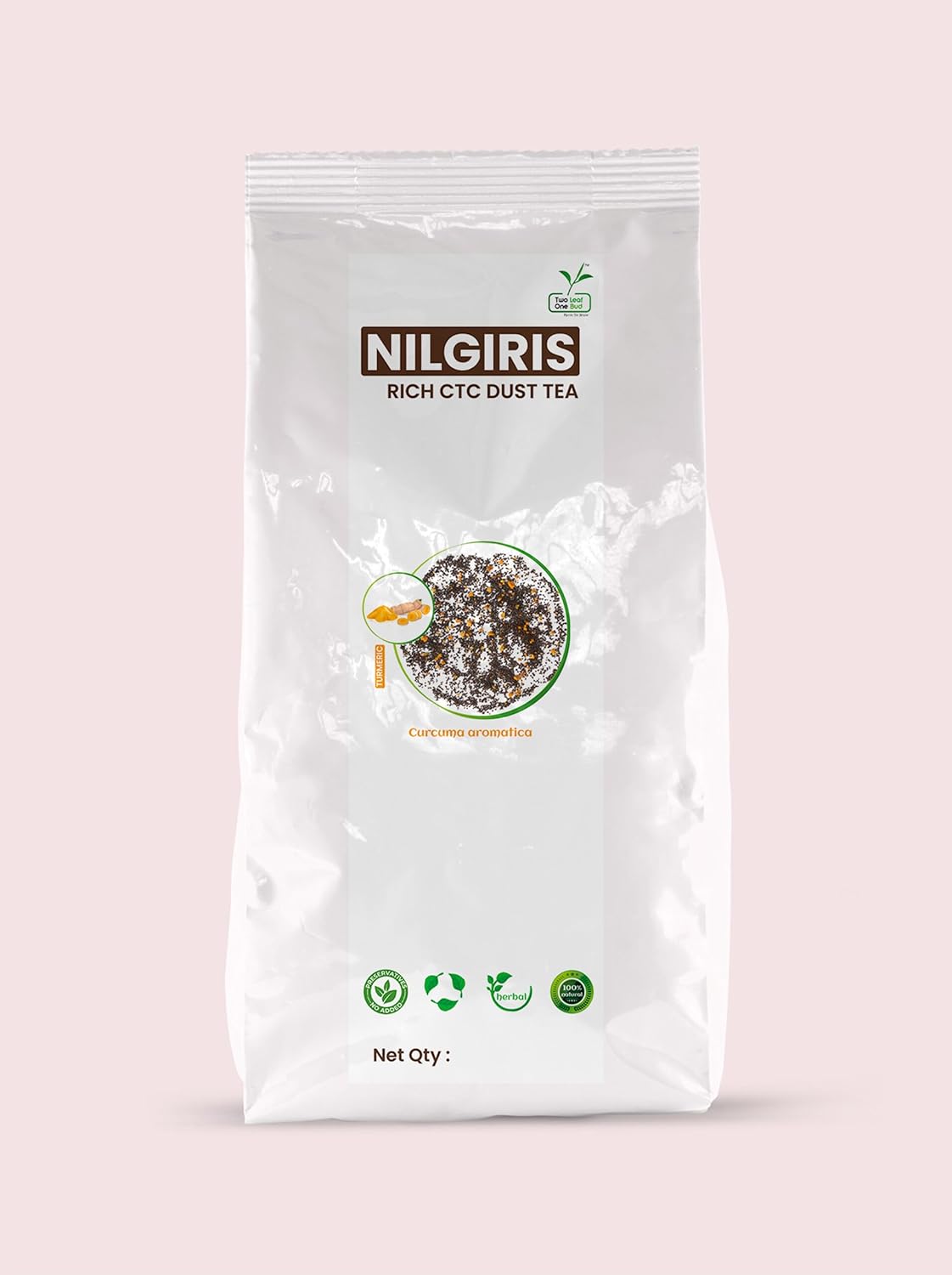 Two Dust One Bud Nilgris Rich CTC Dust Tea - Turmeric 250 Gms