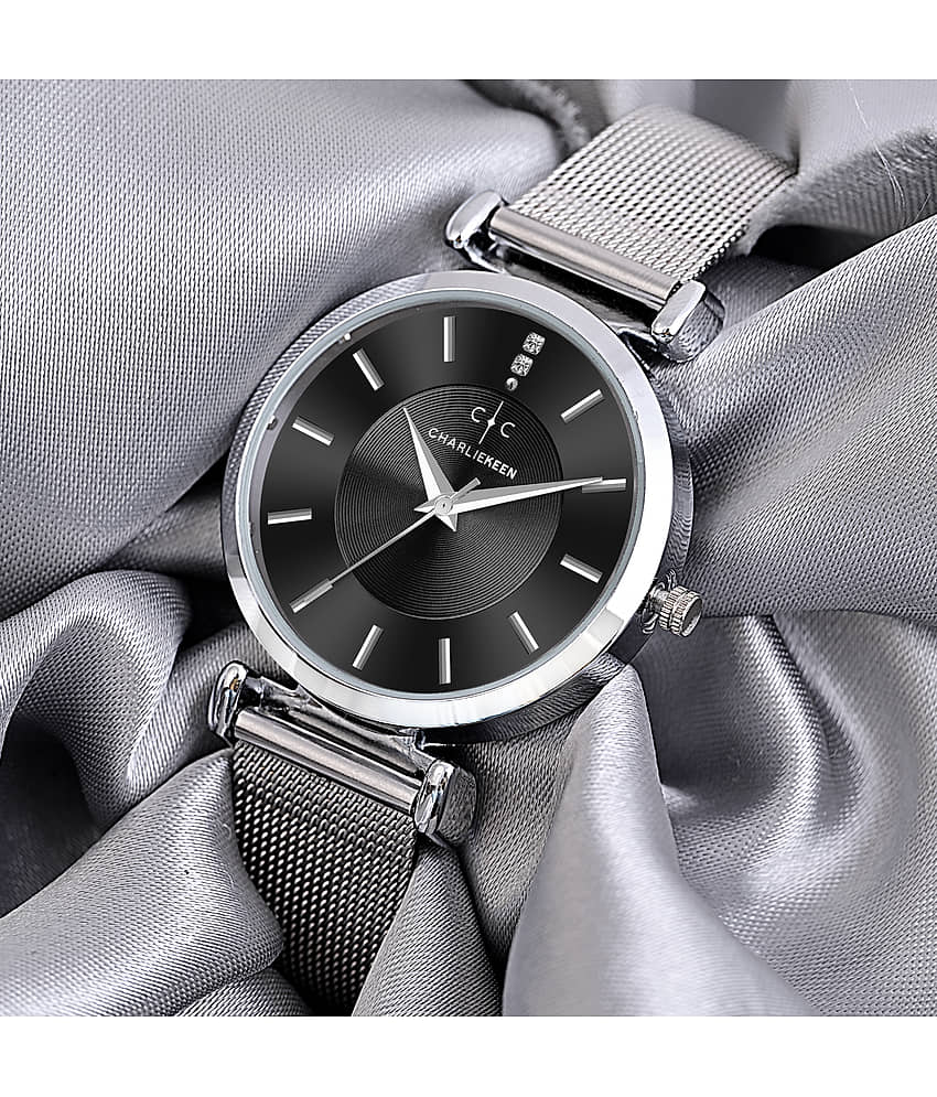 CHARLIEKEEN Silver Stainless Steel Analog Womens Watch