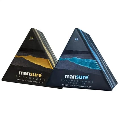 ManSure Combo - ENERGIZER and TESTOSTERONE BOOSTER Capsules For Men
