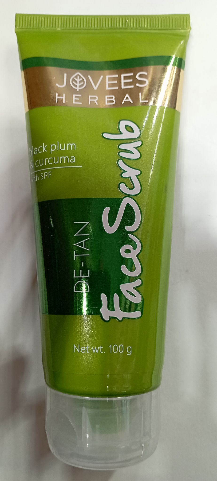 Jovees herbal black plum & curcuma with spf face scrub 100 g