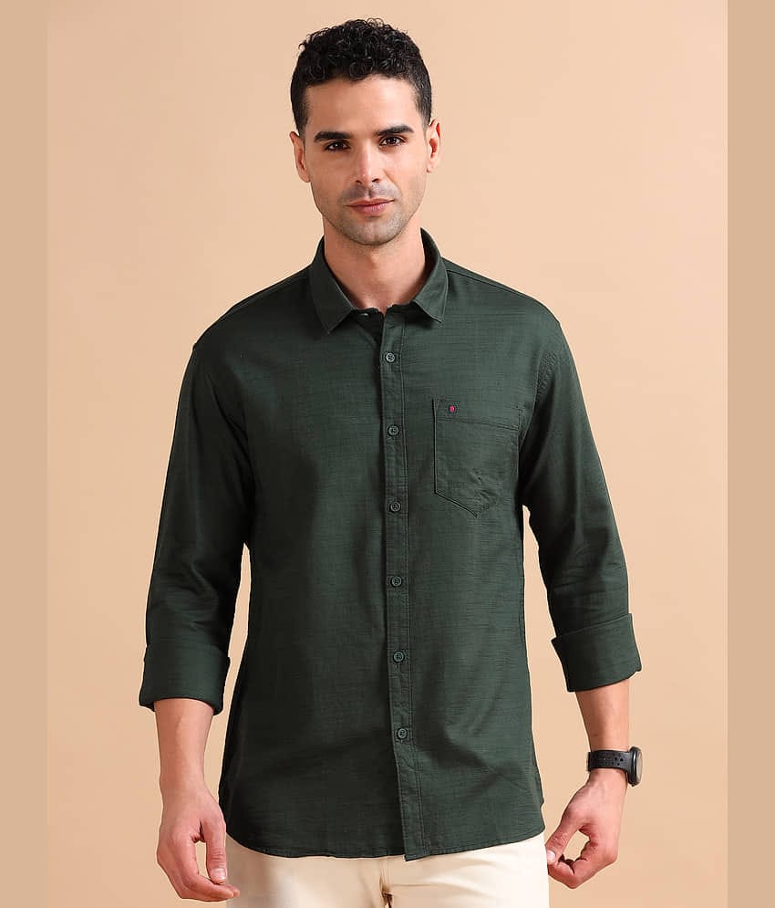 Cool Colors 100% Cotton Slim Fit Solids Full Sleeves Men's Casual Shirt - Grey ( Pack of 1 )