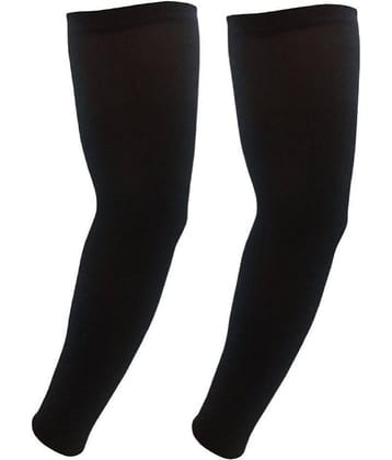 Nimeka Black Solid Riding Sleeves ( Single Set )