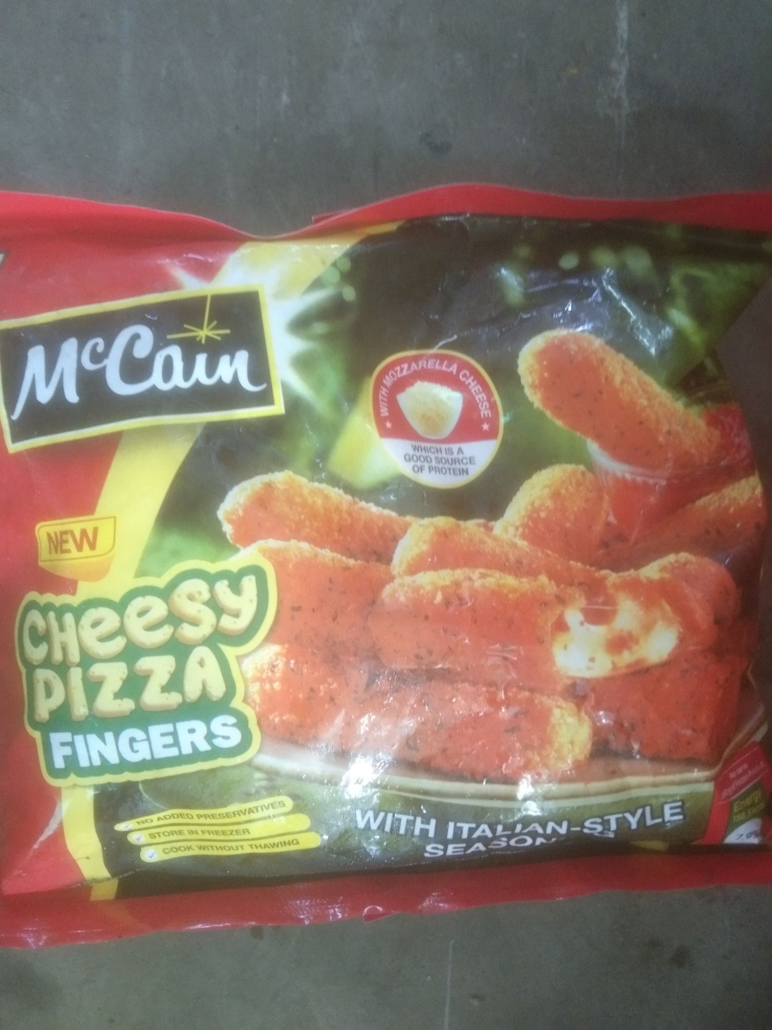 Mccain cheesy pizza fingers