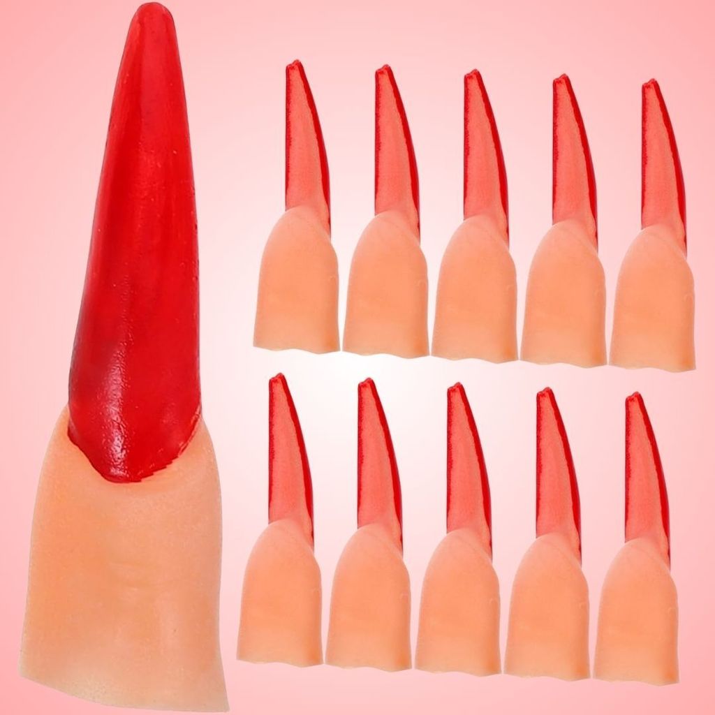 Fake Witch Nails Red - 10PC - Party and Festive Needs | Buy online on ZillyBuy