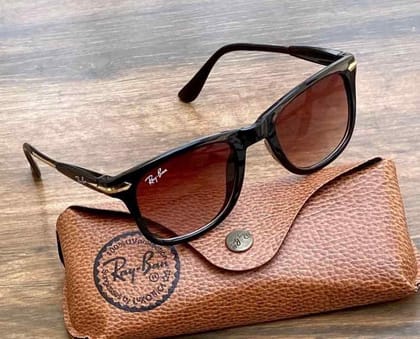 RAYBAN Side Rubber Sticked Designed With Brown Glass in Fibre
