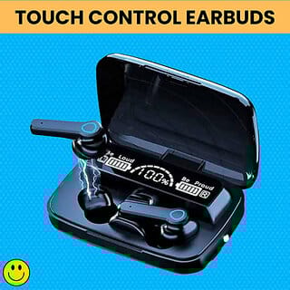 Tecsox M19 Bluetooth Wireless Earbuds Large Dual Led Display With High Stereo Soundd194 Bluetooth (Black, True Wireless)