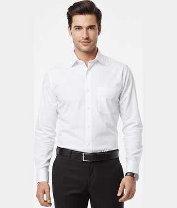 Mandoth Cotton Regular Fit Full Sleeves Men's Formal Shirt - White ( Pack of 1 )