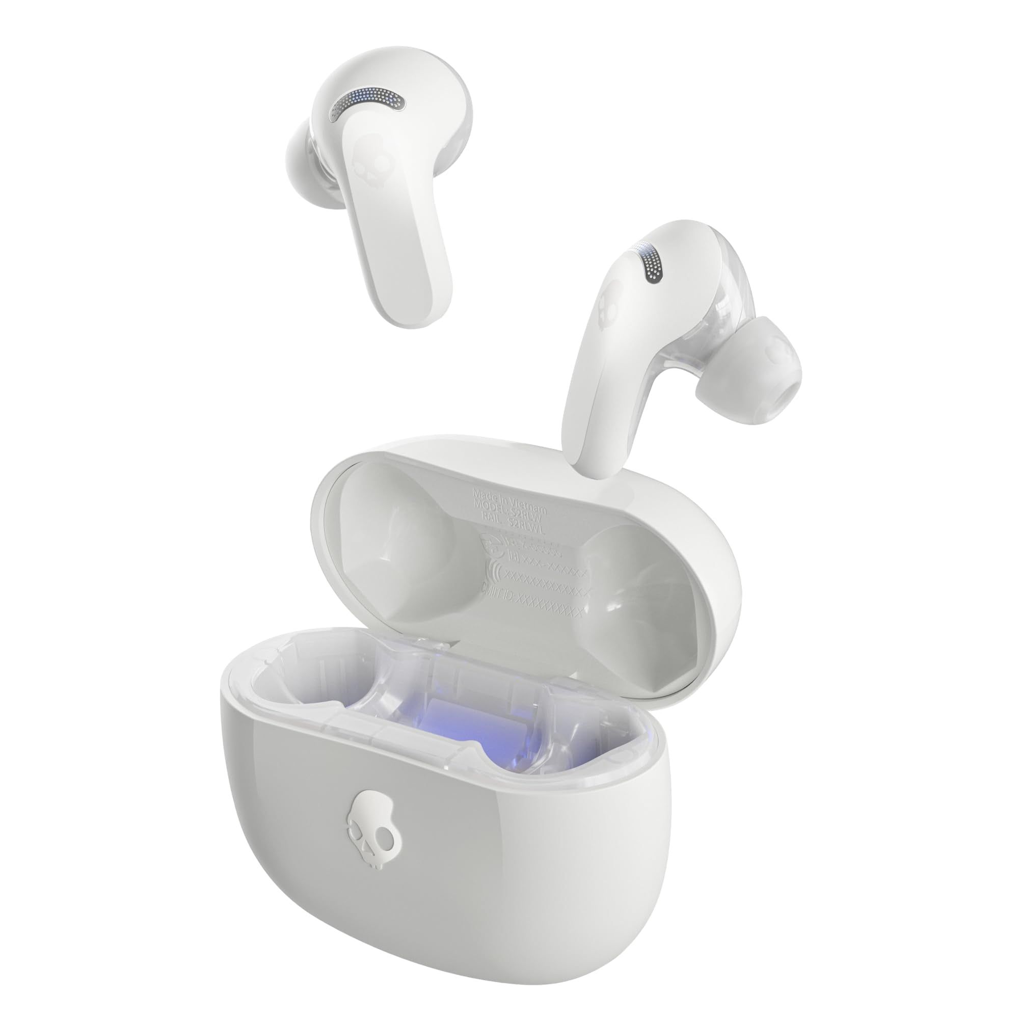 Skullcandy Rail ANC Wireless Earbuds with Mic - Active Noise Cancelling, 97 dB Multipoint Pairing, 27Hr Battery, Skull-iQ App, Tile Tracking Bone Skullcandy Rail ANC Wireless Earbuds with Mic - Active Noise Cancelling, 97 dB Multipoint Pairing, 27Hr Batt