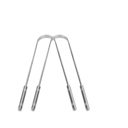 Tanman Organic Stainless Steel Tongue Scraper for Fresh Breath & Oral Hygiene