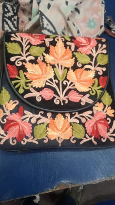 Kashmari Embroidery letter  bag