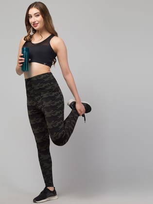WUGO::Latest Stylish High Quality Army Print Sport Wear/Printed Gym Tights/Printed Yoga Pant/Army Running Wear For Women's & Girls