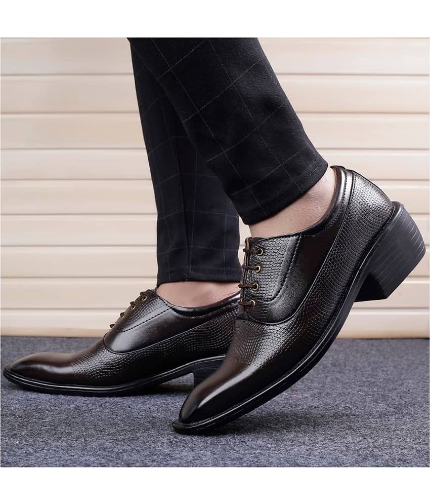 BXXY Derby Artificial Leather Brown Formal Shoes