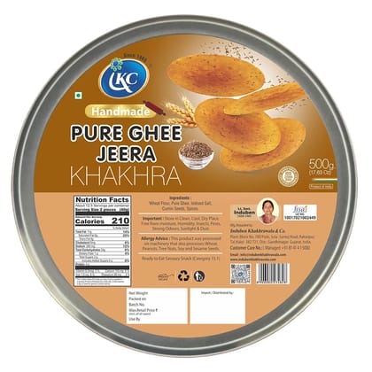 Handmade Pure Ghee Jeera Khakhra | 500g Handmade Pure Ghee Jeera Khakhra | 500g