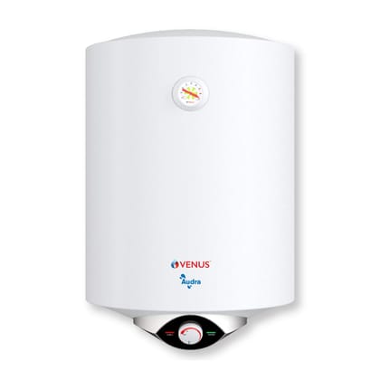 Venus Audra 25L(White) Storage Water Heater | Porcelain Enamelled Tank | Hard Water Friendly Geyser 25litres capacity | 5-Star BEE | ISI | Free Flexible Hose | Guarantee - 7 Years on Inner Tank | 8bar Venus Audra 25L(White) Storage Water Heater | Porcela