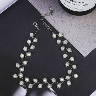 Pearl Choker Silver Plated