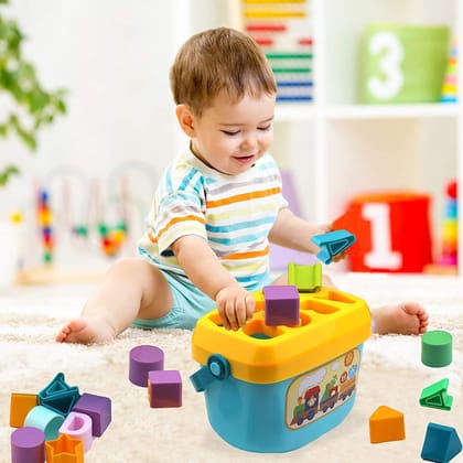 WireScorts Baby and Toddler Plastic First Educational Blocks Shape, Sorter, Colors, ABCD Shape, Toys for 1 Year Old Kids,16 Piece WireScorts Baby and Toddler Plastic First Educational Blocks Shape, Sorter, Colors, ABCD Shape, Toys for 1 Year Old Kids,16 Piece