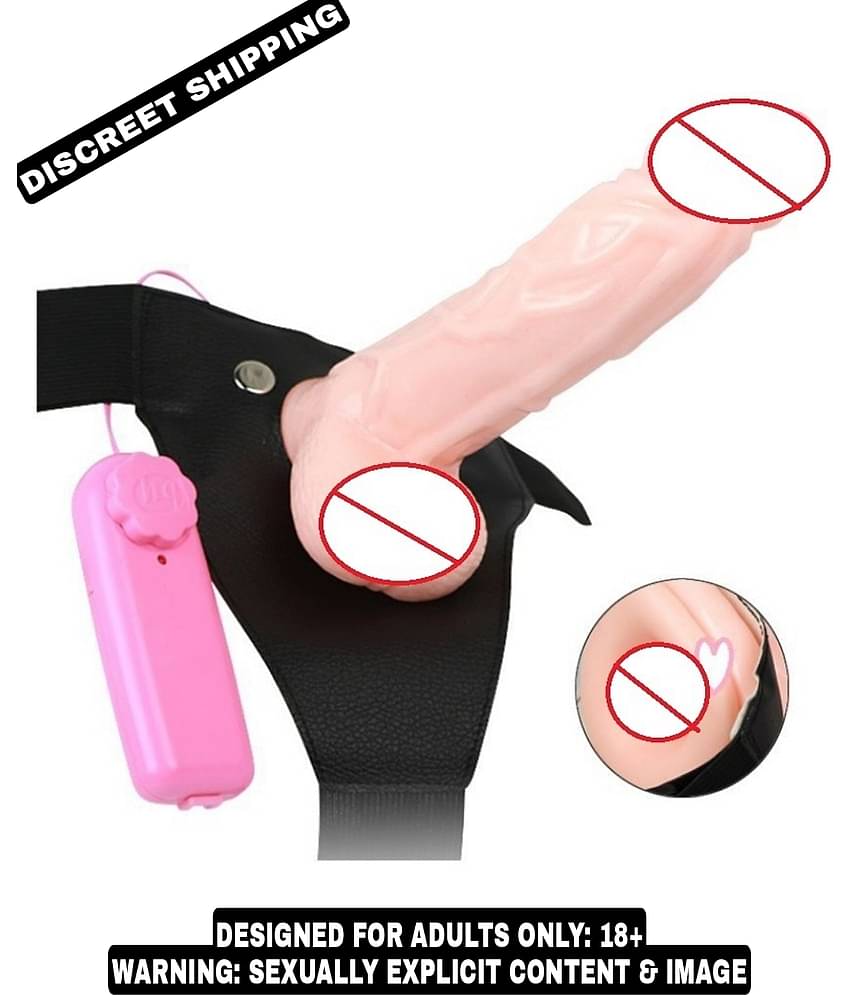 kamahouse 7 inch Big Hollow Strap On Dildo with Vibration and belt Female Sex Toy