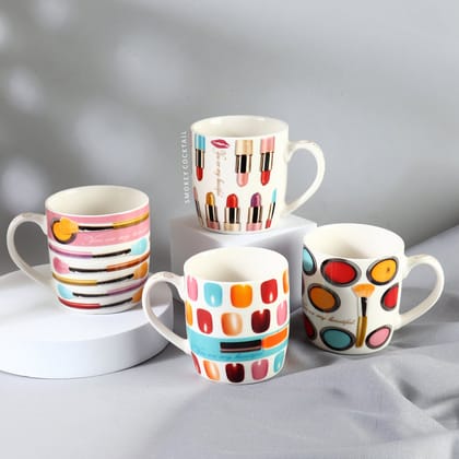 Creative Vibrant Mugs - Set of 4-Set of 4