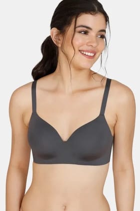 Zivame Wonderwire Padded Wired 3/4th Coverage T-Shirt Bra-Py1029-Grey / 32B