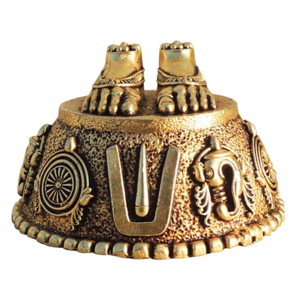 Brass Charan Paduka Premium God Idol, Height : 2 Inch (BSMAS1706 D)