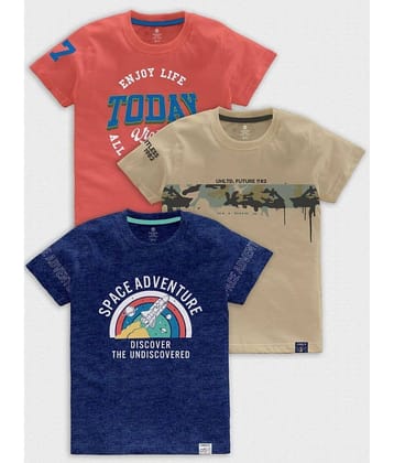 CODEZ Pack of 3 Boys Cotton Blend T-Shirt ( Multicolor )