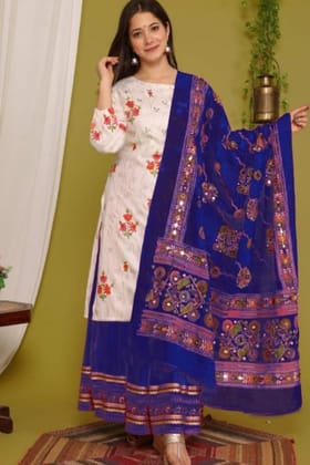 CORAL COLOURED PRINTS KURTA SET-S-36