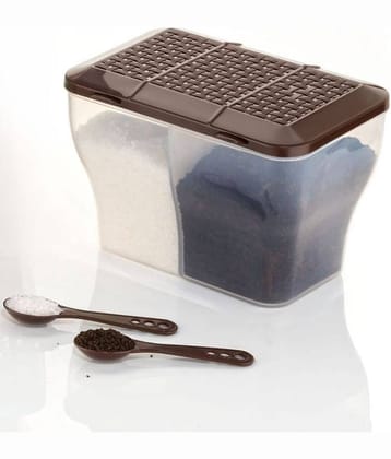 MAGICSPOON Plastic Brown Multi-Purpose Container ( Set of 1 )