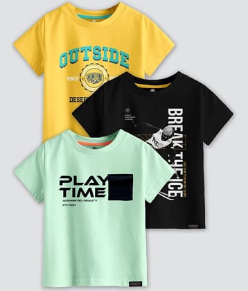 CODEZ Pack of 10 Boys Cotton Blend T-Shirt ( Multi Color )