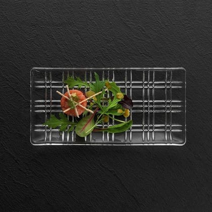 Nachtmann Square Crystal Square Smoke Rectangular Plate 28 Cm