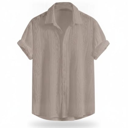 Men's Textured Casual Short Sleeve Shirt