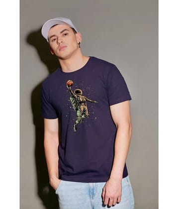 EPPE Pack of 1 Polyester Regular Fit Men's T-Shirt ( Blue )