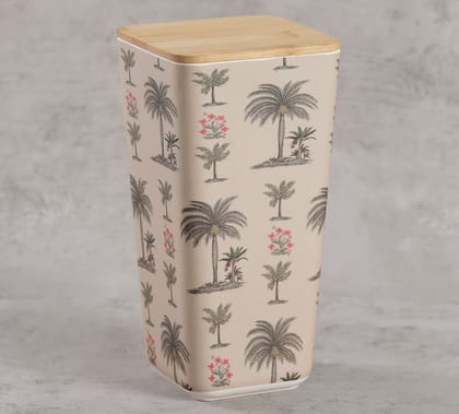 India Circus Chevron Palms Large Bamboo Jar