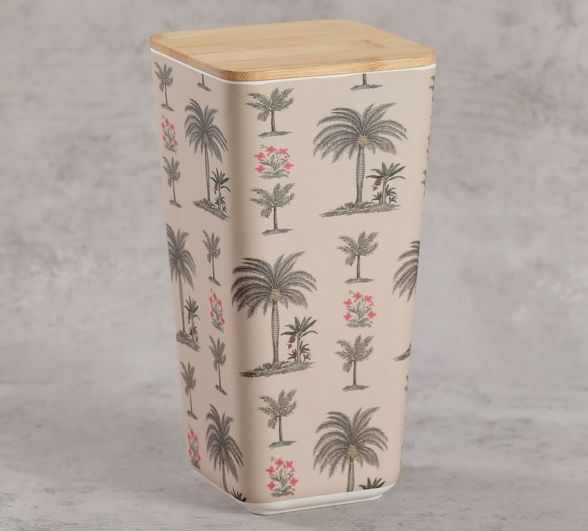 India Circus Chevron Palms Large Bamboo Jar