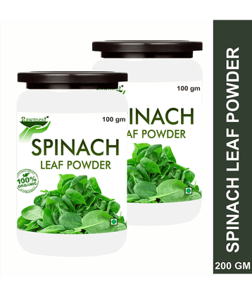 Rawmest Spinach/Palak Dehydrated Leaf For Skin Powder 200 Gm Pack of 2