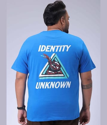 HARDSODA Cotton Regular Fit Printed Half Sleeves Men's Round T-Shirt - Blue ( Pack of 1 )