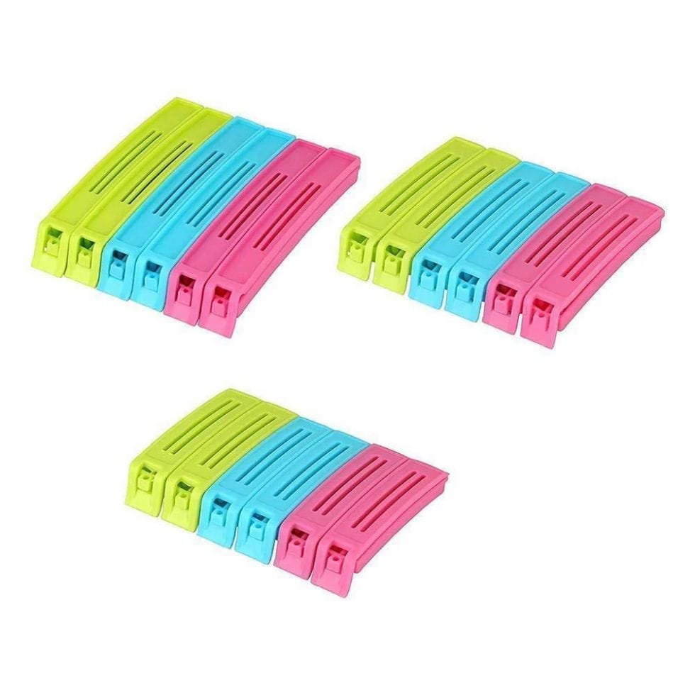 Plastic Snack Bag Clip Sealer Set 18 Pcs (Multicolor)
