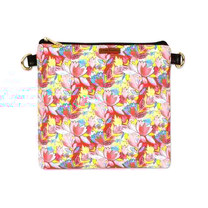 Pink Lotus Sling Bag