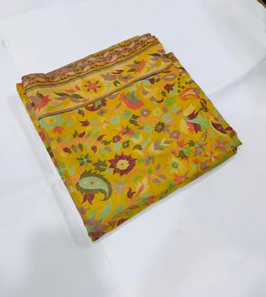 Elegant Kashmiri Shawl for Women � Soft Wool Blend with Cream Base & Multicolour Floral-Paisley Weave | Traditional Ethnic Wrap & Stole Elegant Kashmiri Shawl for Women � Soft Wool Blend with Cream Base & Multicolour Floral-Paisley Weave | Traditional Ethnic Wrap & Stole