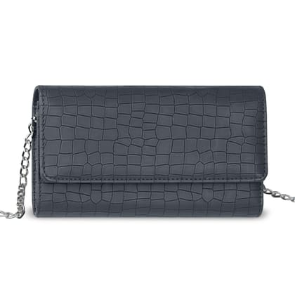 The Wallet Store Croco Design Sling Bag - Grey The Wallet Store Croco Design Sling Bag - Grey