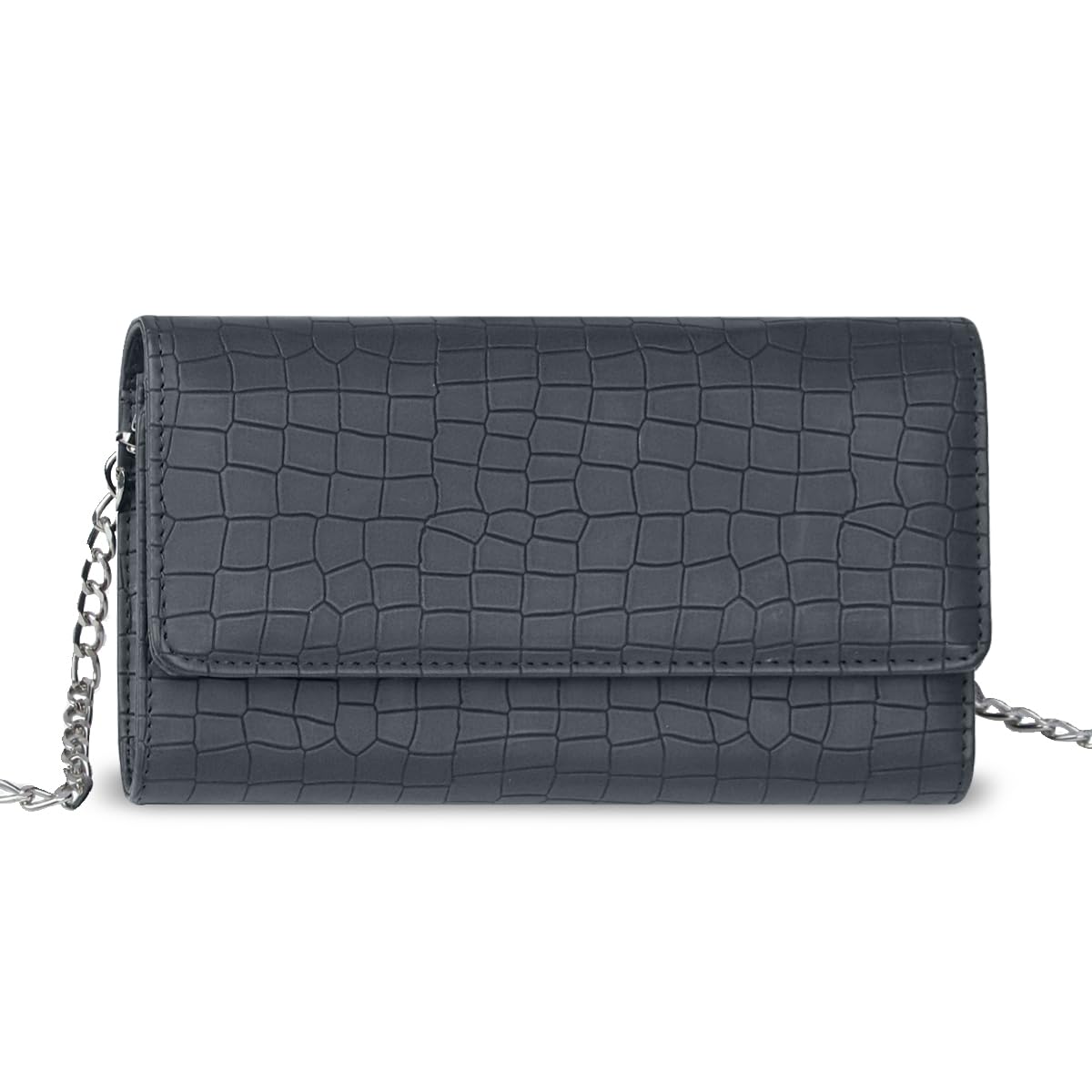 The Wallet Store Croco Design Sling Bag - Grey