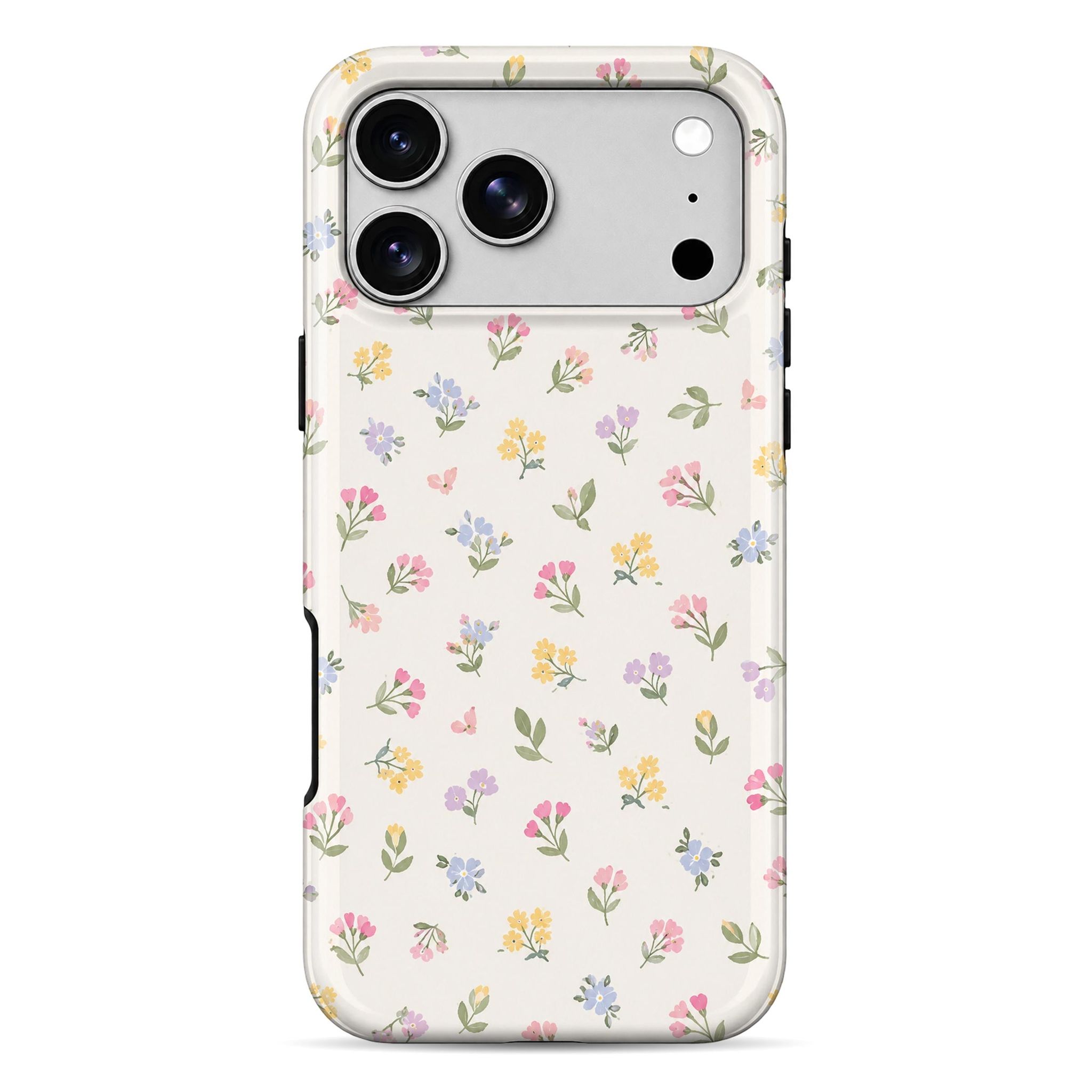 WrapCart Pastel Tiny Florals Double Layer Armour Mobile Cover
